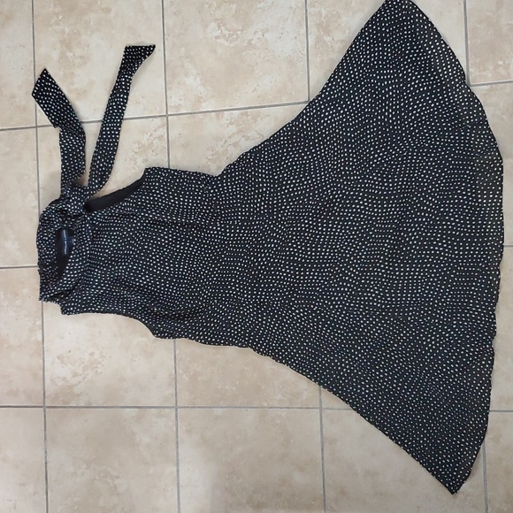 American Living Dresses & Skirts - American Living Black White Polka-dot Dress Sleeveless Adjustable Neck String s4